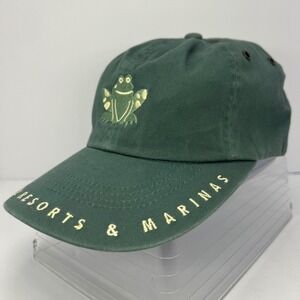 Lake Powell Resorts & Marinas Embroidered Frog Baseball Cap Green Cotton Strap